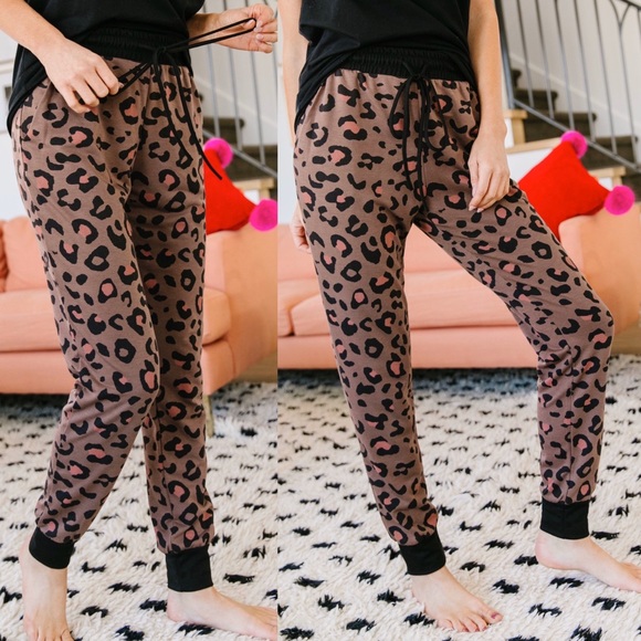 Spot of Pink Leopard Joggers - Picture 2 of 6